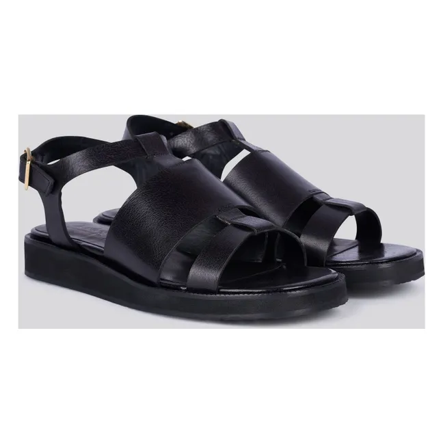 Reana Mic Oxford Sandalen | Schwarz