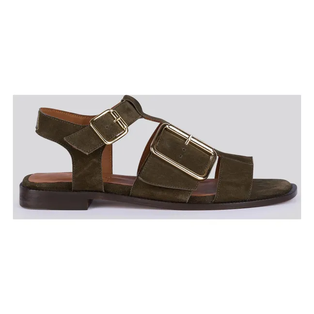 Rosilda Wildleder Sandalen | Grünolive