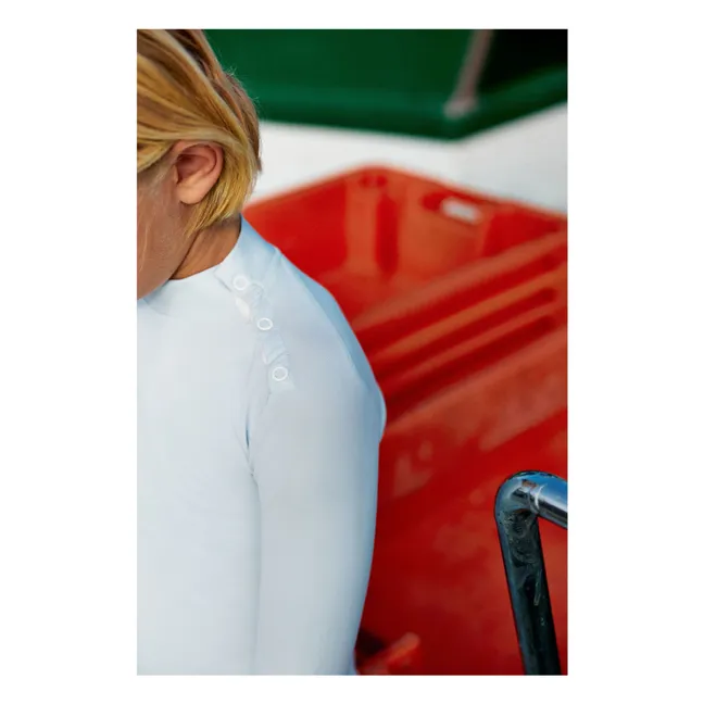 Anti-UV Langarm T-Shirt Turbot Recycelte Fasern | Hellblau