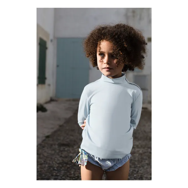Anti-UV Langarm T-Shirt Turbot Recycelte Fasern | Hellblau