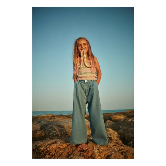 Pinstripe Jeans | Blue