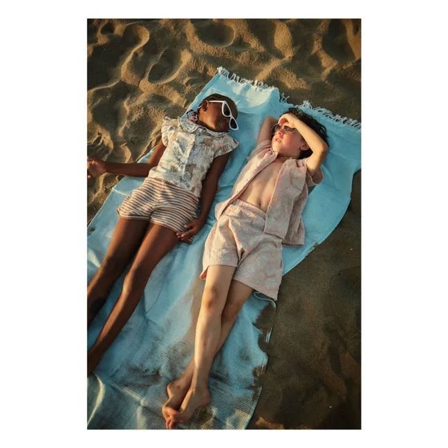 Organic Cotton Structure Shorts | Beige
