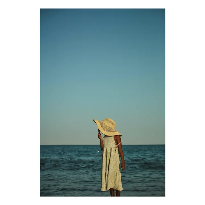Robe Vintage Coton Bio | Vert amande- Image produit n°2