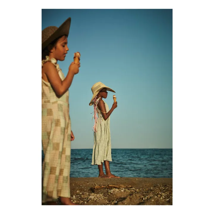 Robe Vintage Coton Bio | Vert amande- Image produit n°4