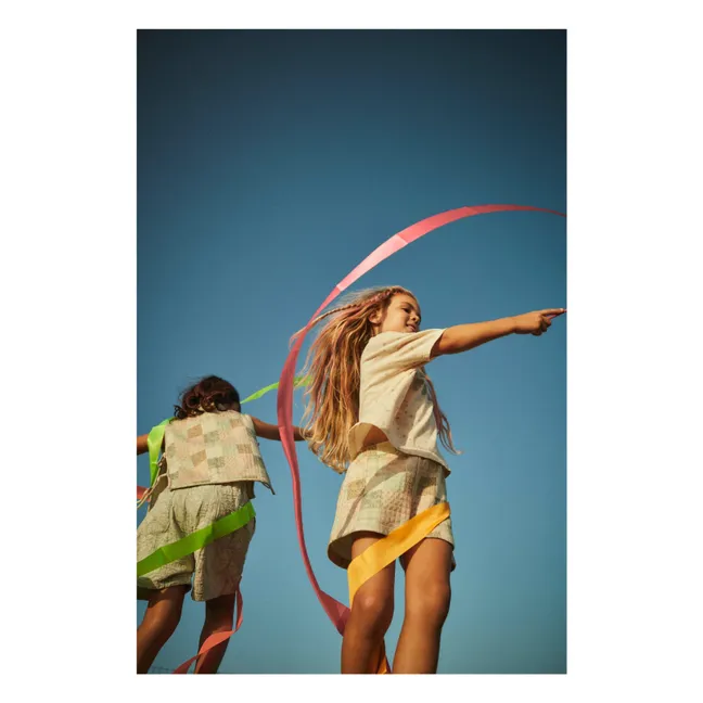 Vintage Organic Cotton Shorts  | Almond green