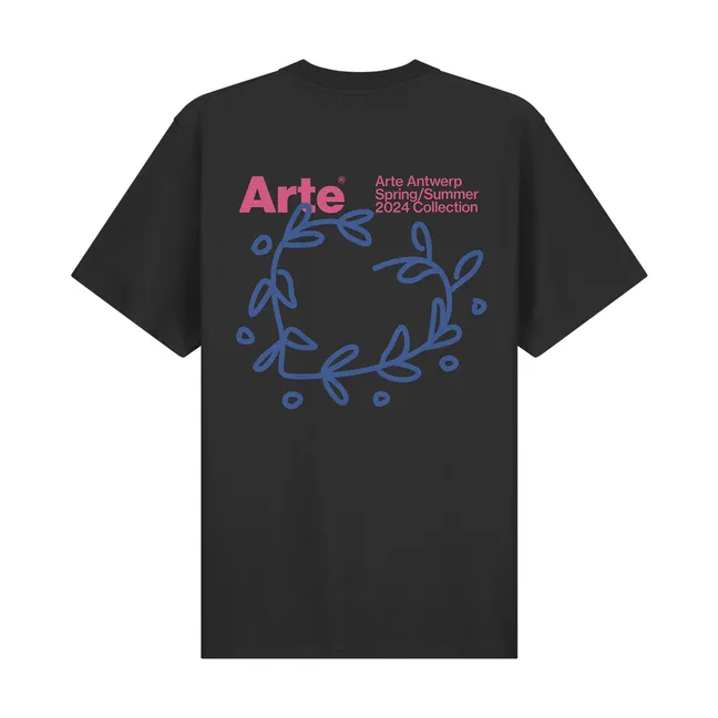 T-shirt Arte Back Leaves | Noir