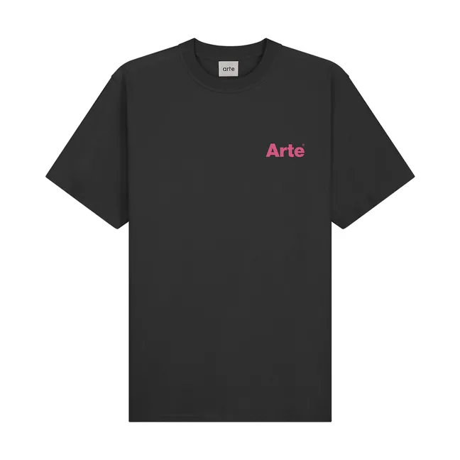 Arte Back Leaves T-Shirt | Schwarz