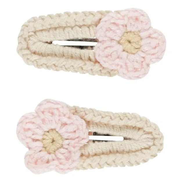 2er-Pack Haarspangen Blume | Rosa
