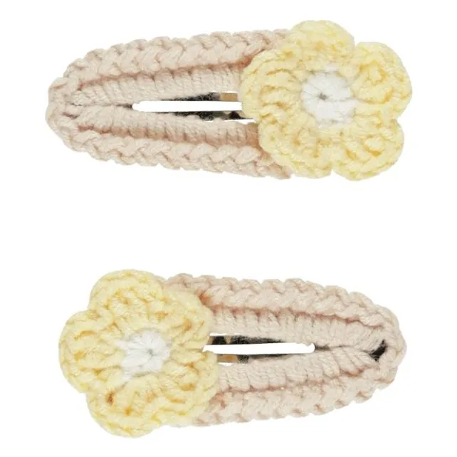 2er-Pack Haarspangen Blume | Gelb