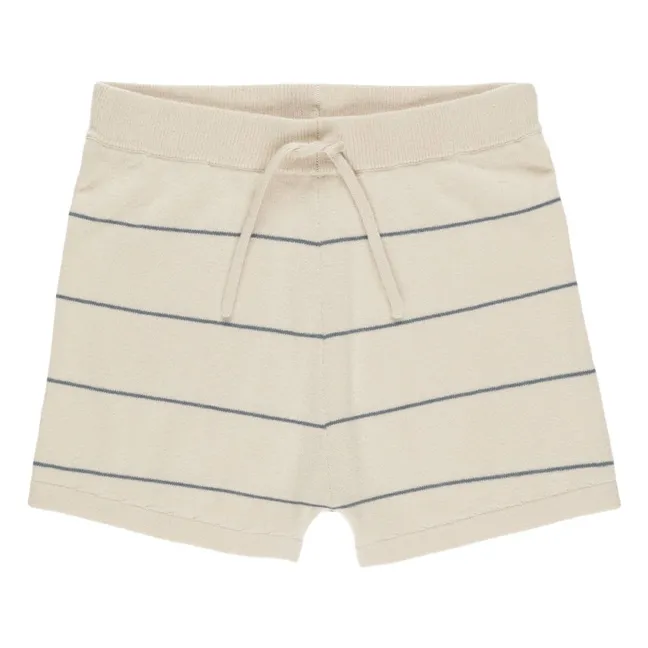 Frottee-Streifen-Shorts | Seidenfarben