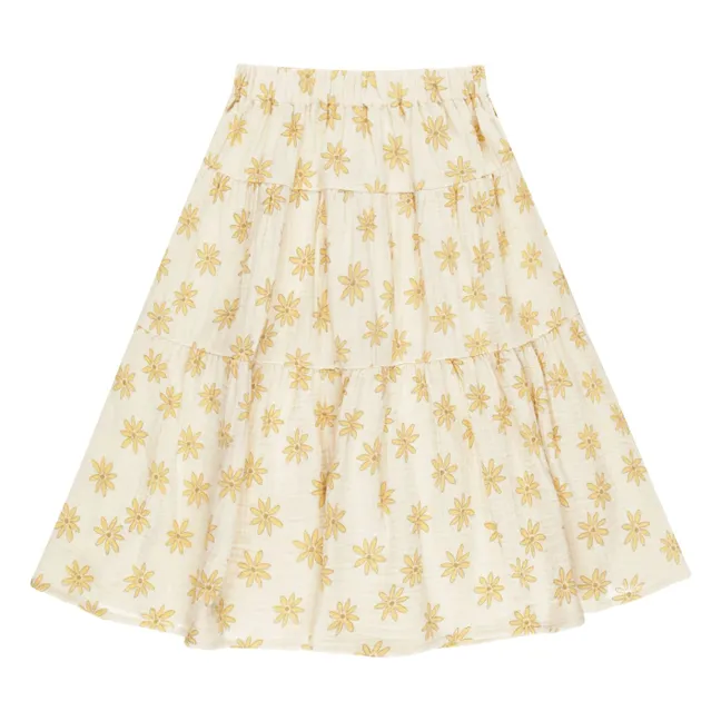 Floral skirt | Ecru