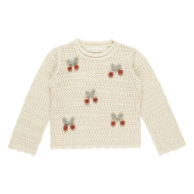 Pull Cerise | Ecru
