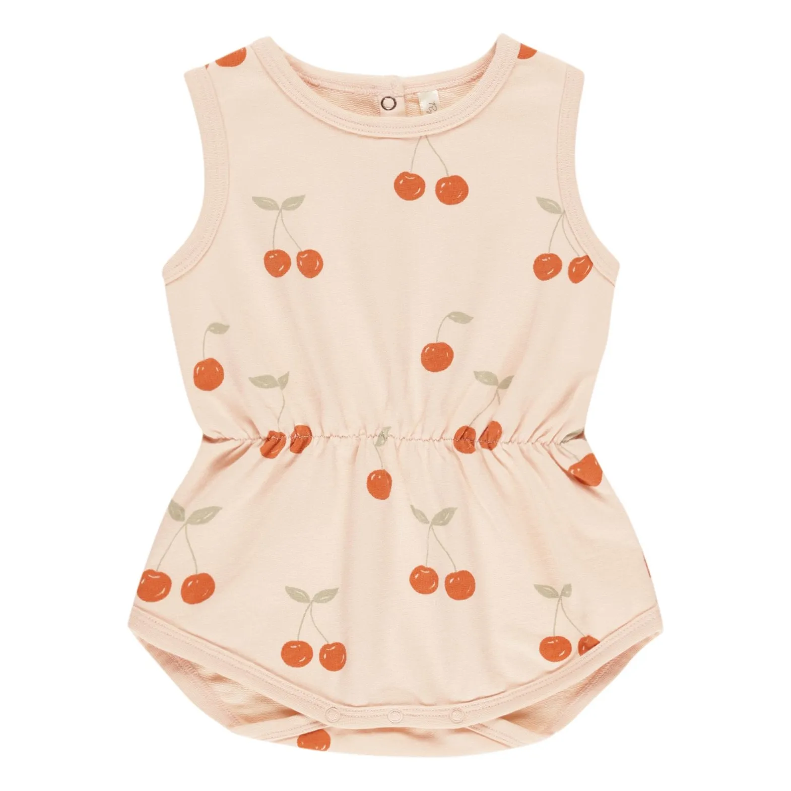 Rylee + Cru Pale Pink Cherry Romper