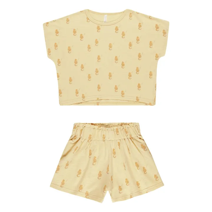 Ensemble T-shirt et Short Raegan | Jaune- Image produit n°0
