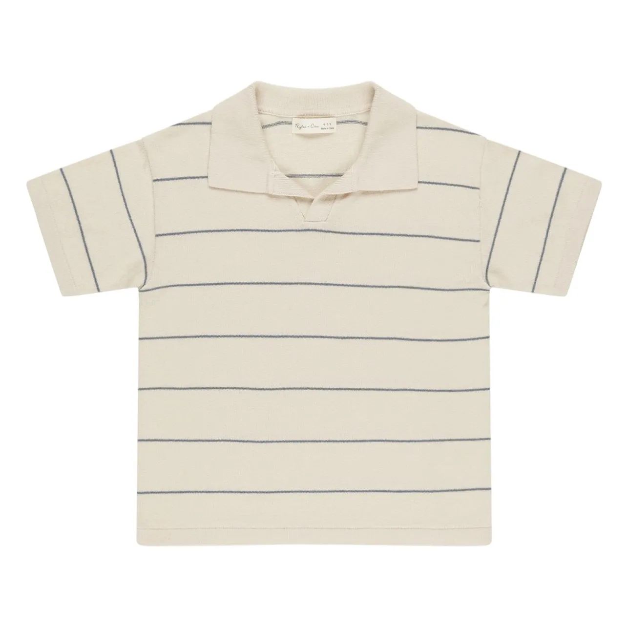 Rylee + Cru Ecru Terry Stripe Polo