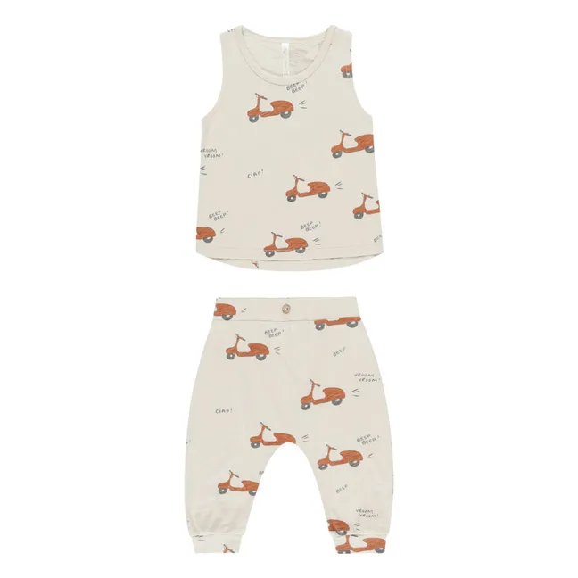 Motorcycle Top and Pants Set | Grey