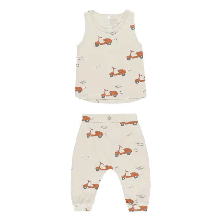 Motorcycle Top and Pants Set | Grey- Product image n°0