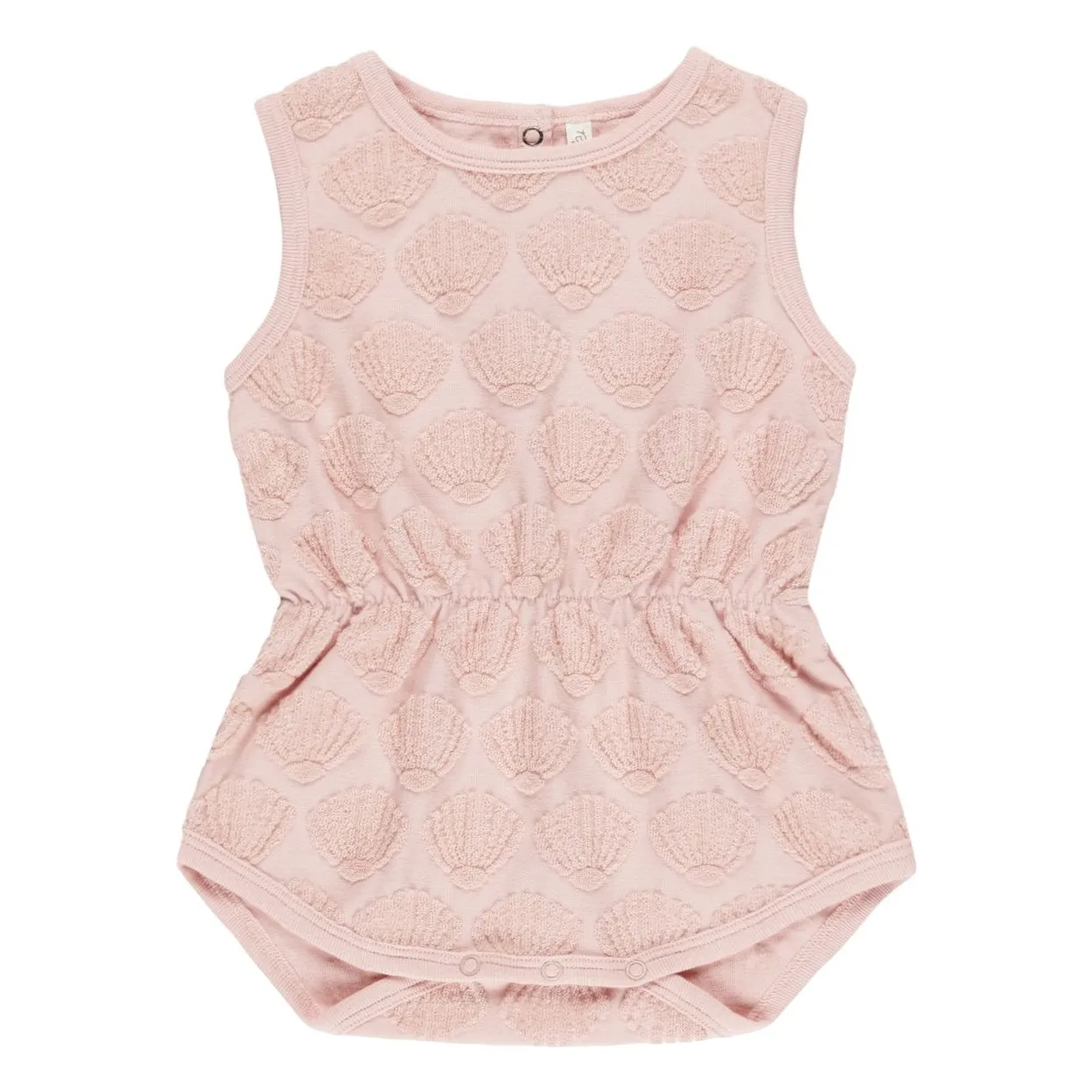Rylee + Cru Pink Terry Shell Romper