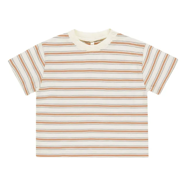 T-shirt Rayure Eponge | Ecru