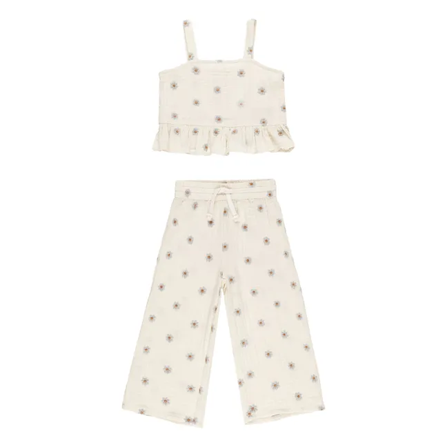 Ensemble Top et Pantalon Kayli | Ecru