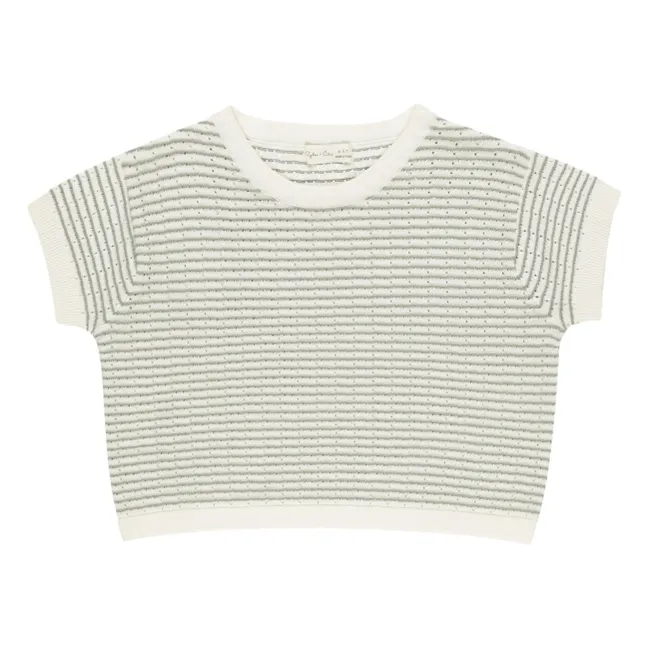 T-shirt Court Rayure | Ivoire