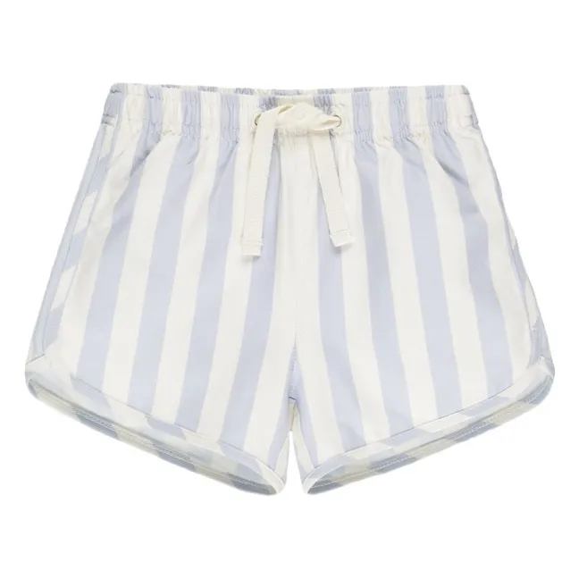 Recycled Fiber Stripe Swim Shorts | Ivory