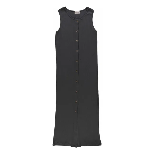 Vestido de canalé Iris - Colección Mujer | Negro