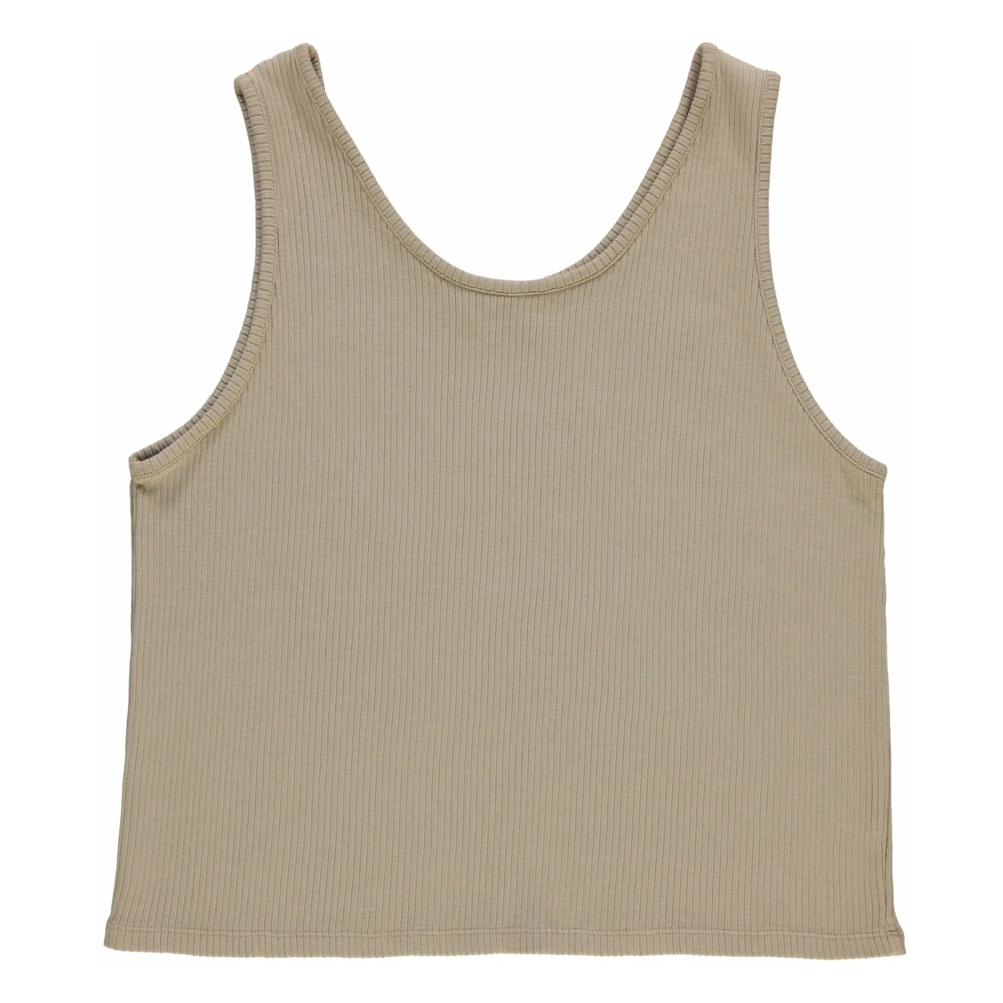 Poudre Organic Women's Olive Green Ribbed Tank Top - Collection