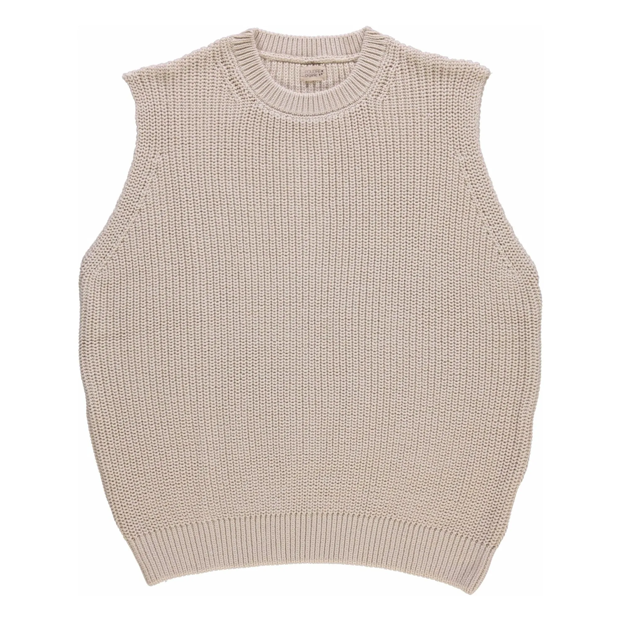 Poudre Organic Women's Cream Cranberry Organic Cotton Sleeveless Sweater - Collection