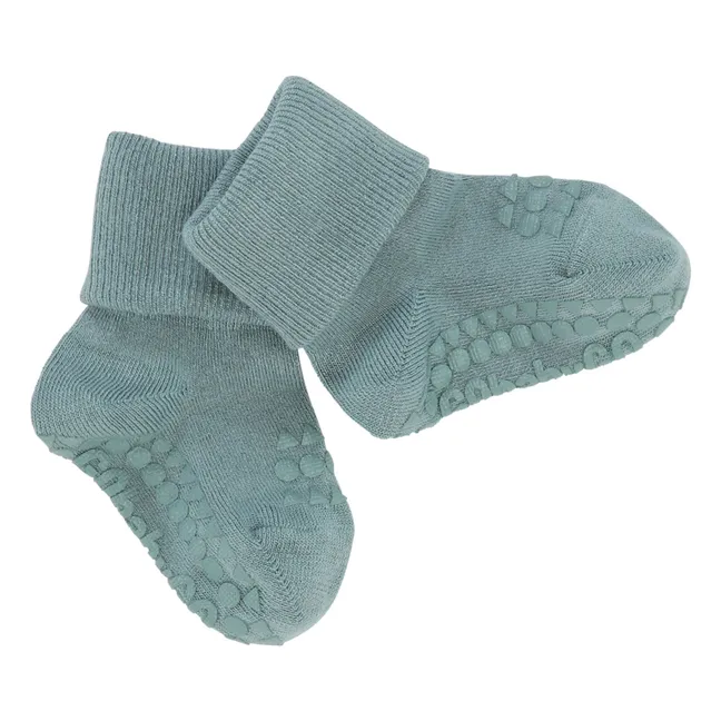 Combo Box 4 Non-slip Bamboo Socks | Blue