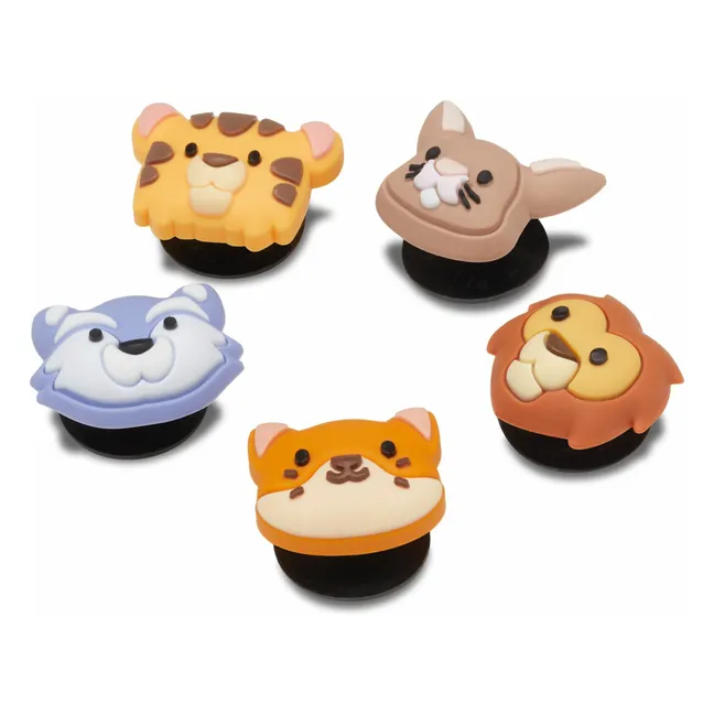 Set de 5 Jibbitz Animaux | Marron