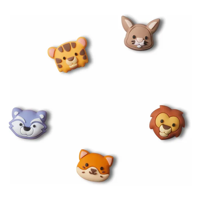 Set de 5 Jibbitz Animaux | Marron