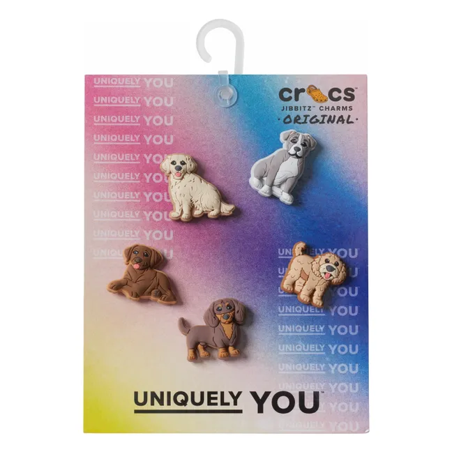 Set de 5 Jibbitz Chiens | Marron