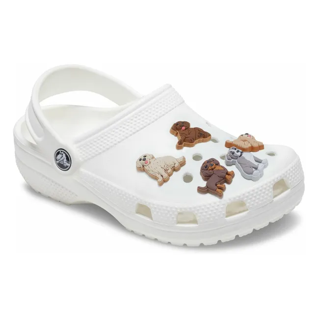5er-Set Jibbitz Hunde | Braun