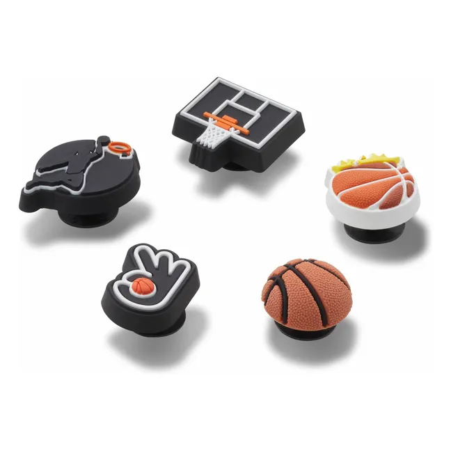 Jibbitz Basketball 5er-Set | Schwarz
