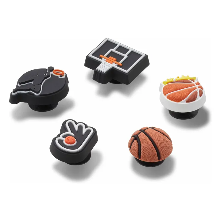 Set de 5 Jibbitz Basketball | Noir- Image produit n°2