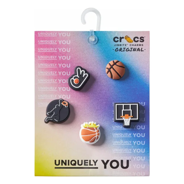 Jibbitz Basketball 5er-Set | Schwarz