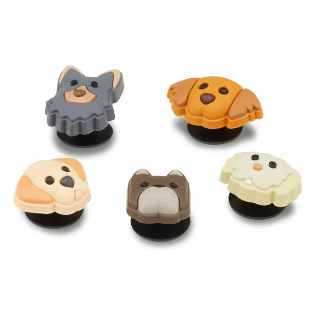 Set de 5 Jibbitz Chiots | Marron