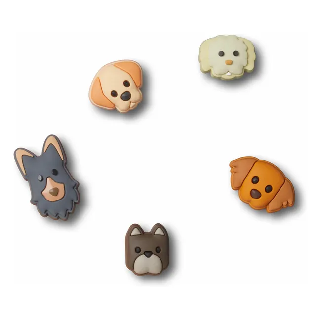 Set de 5 Jibbitz Chiots | Marron