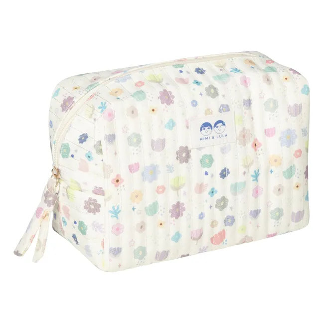 Trousse de Toilette Fleurie | Ecru