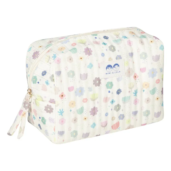 Trousse de Toilette Fleurie | Ecru- Image produit n°0