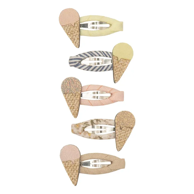 Lot 5 Mini-Streifen Eis | Beige