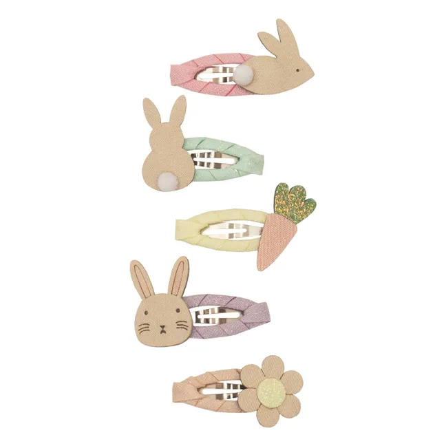 Lot 5 Mini-Spangen Ostern | Beige