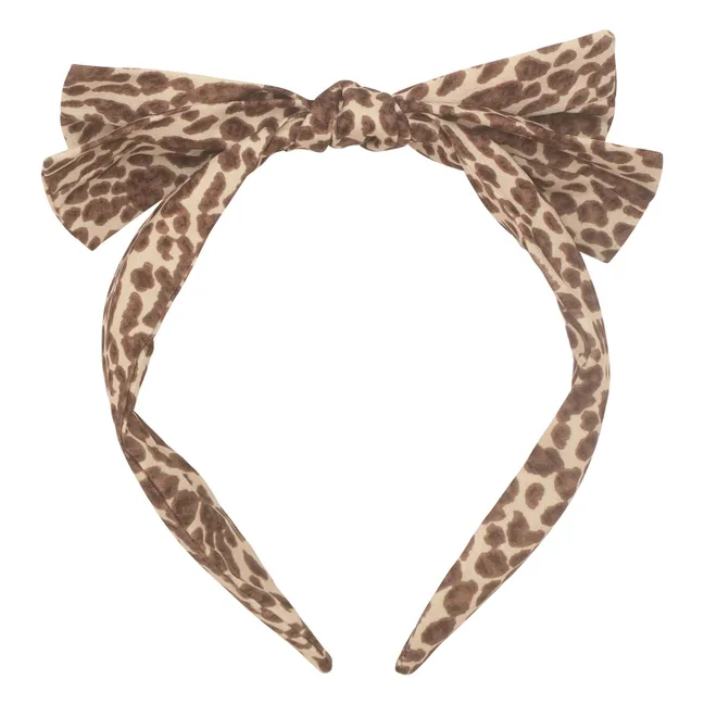 Cerchietto Alice Leopard | Marrone