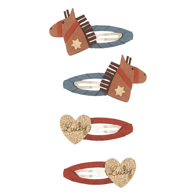 Set di 4 barre per cavalli | Marrone