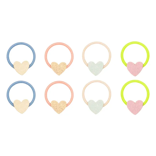 Confezione da 8 mini cuori a forma di chouchous | Rosa