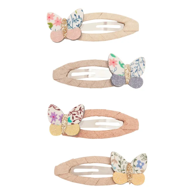 Set di 4 fermagli per capelli Betty | Beige