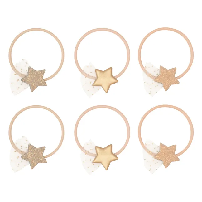 Lot 6 Chouchous Pailletés | Doré