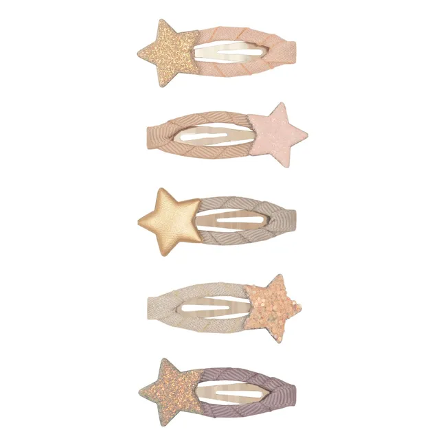 5er-Pack Stellina-Spangen | Rosa
