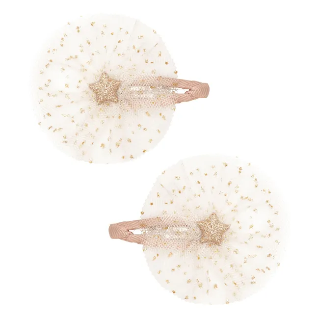 Lot 2 Barrettes Étoile | Ivoire